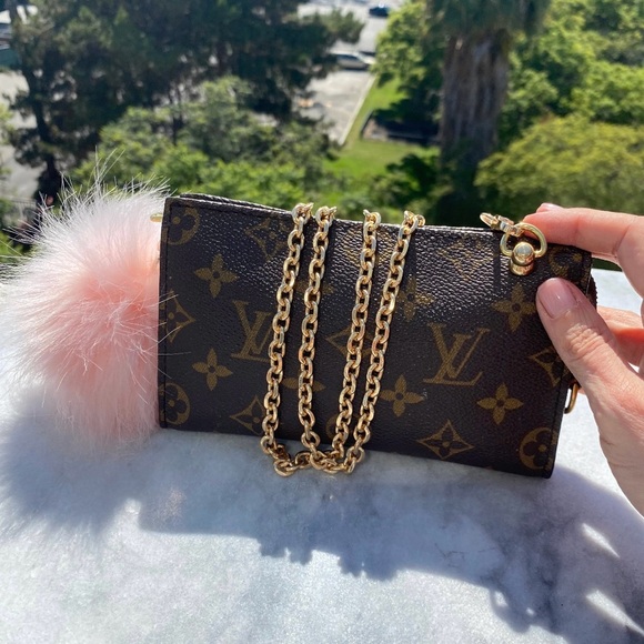 Authentic LOUIS VUITTON Pouch Purse Bag LV Purse Monogram Restored interior - Picture 3 of 10